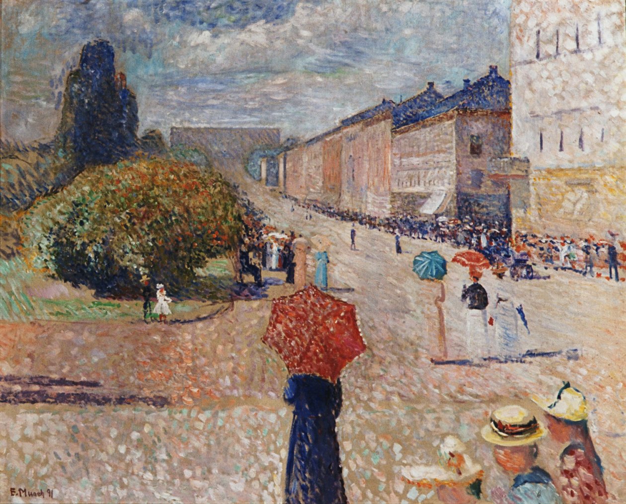 Forår i Karl Johans gade af Edvard Munch