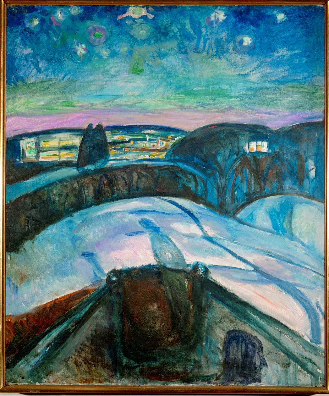 Starry Night (olie på lærred) af Edvard Munch