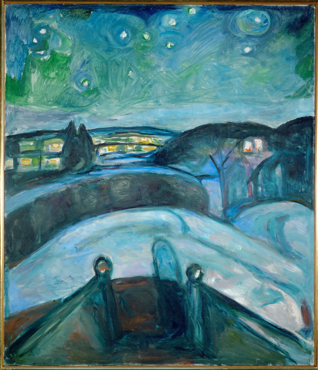 Starry Night, Ekely (maleri på lærred) af Edvard Munch