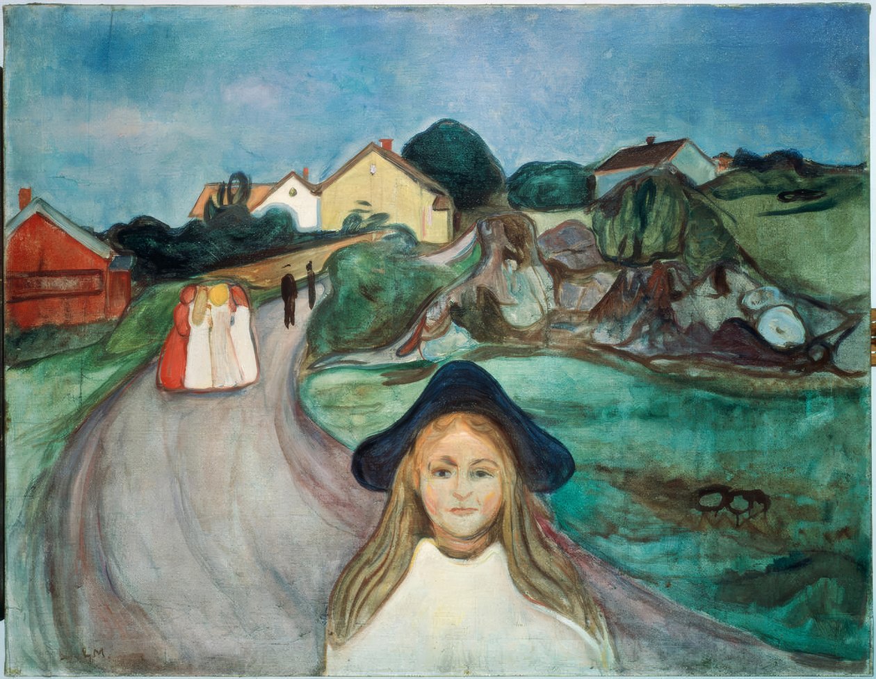 Gade i Asgårdstrand af Edvard Munch