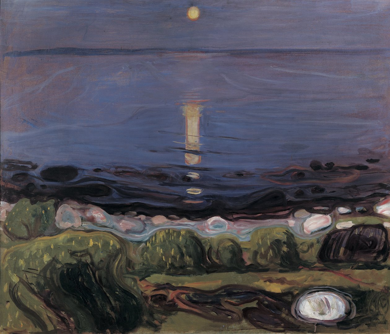 Sommernat ved stranden af Edvard Munch
