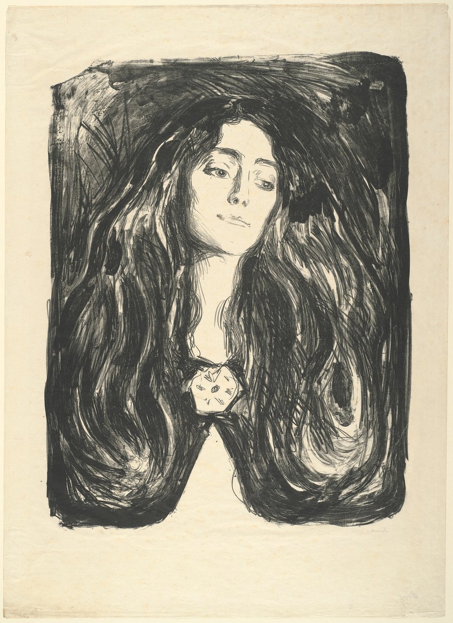 Brochen. Eva Mudocci af Edvard Munch