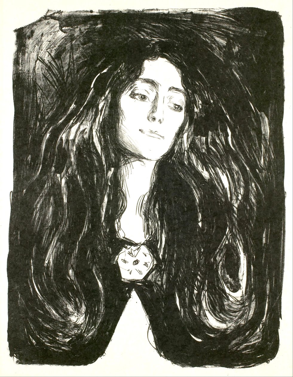 Brochen. Eva Mudocci af Edvard Munch