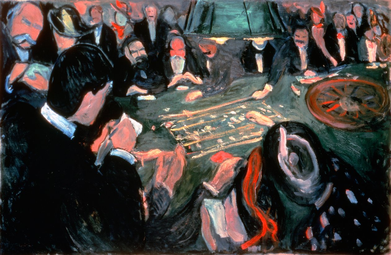Roulettebordet i Monte Carlo, 1903 af Edvard Munch
