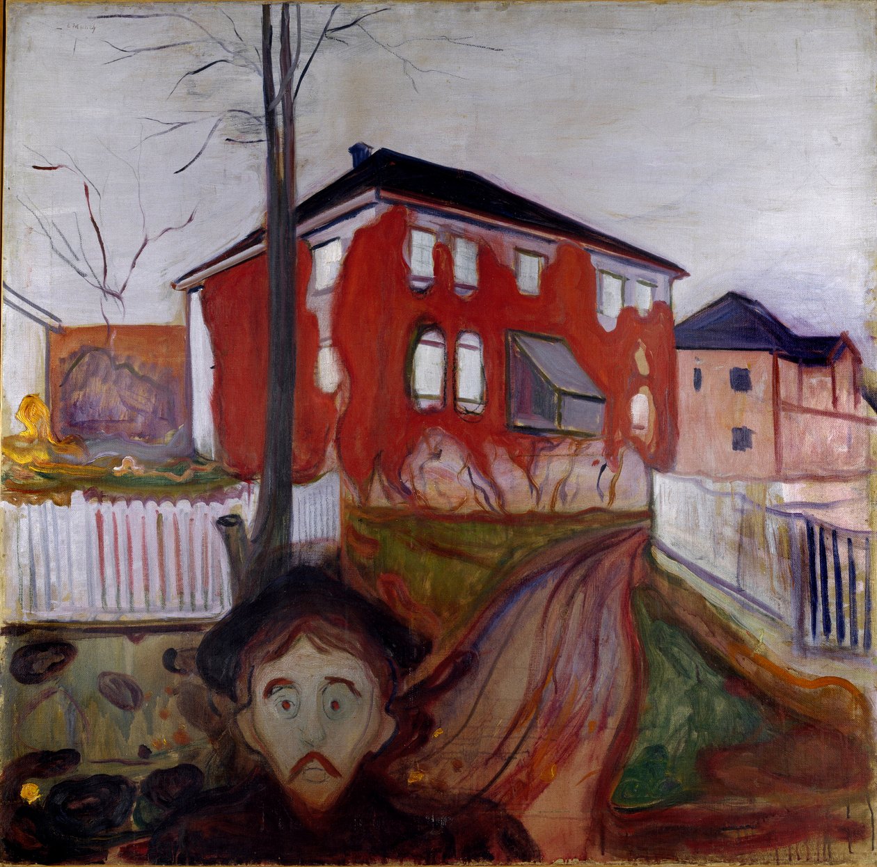 The Virgin Red Vine Maleri af Edvard Munch (1863-1944) 1899-1900 Søn. 119,5x121 cm Oslo, Kommunale kunstsamlinger Munch-museet (Musee Munch) af Edvard Munch