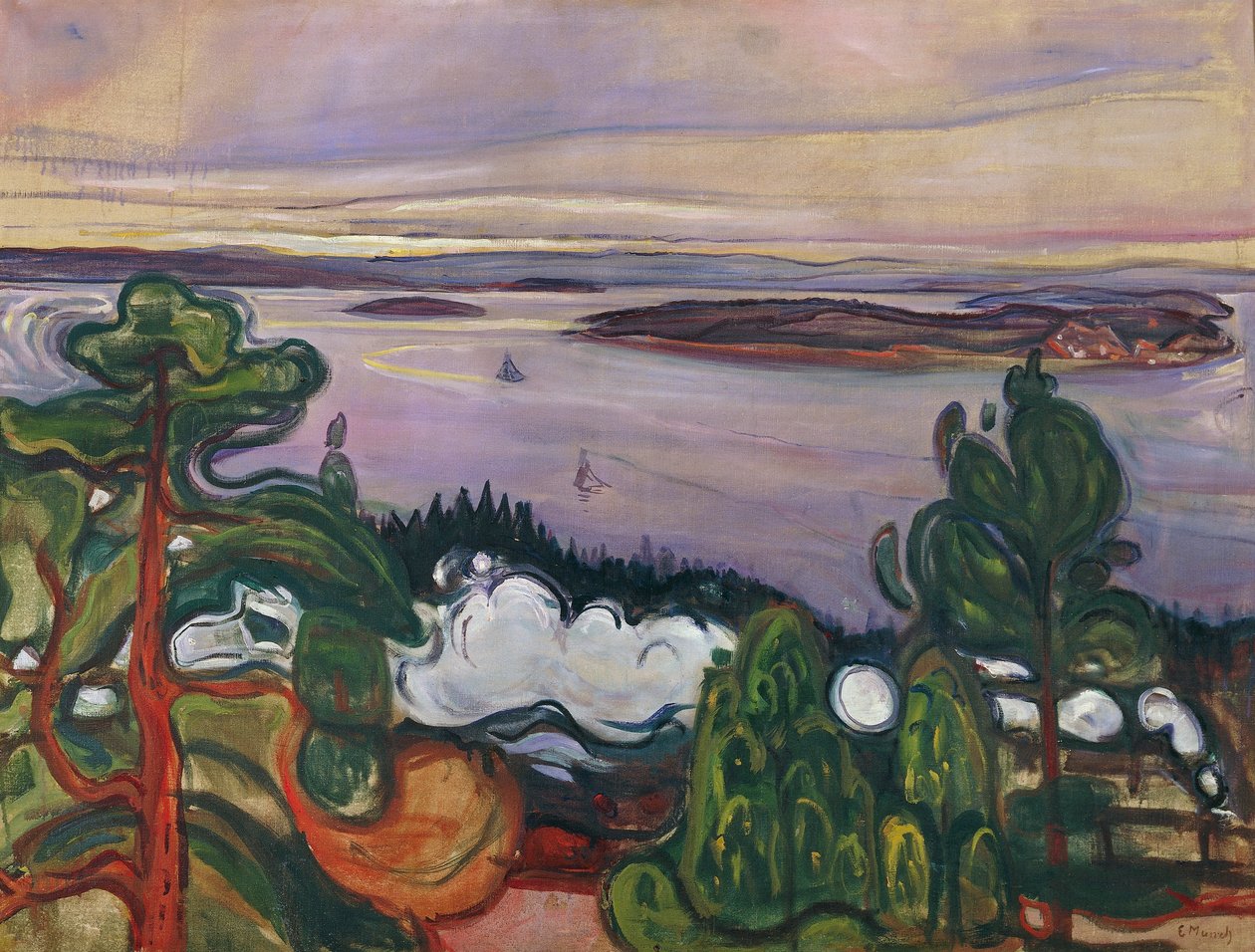 Træn røg af Edvard Munch
