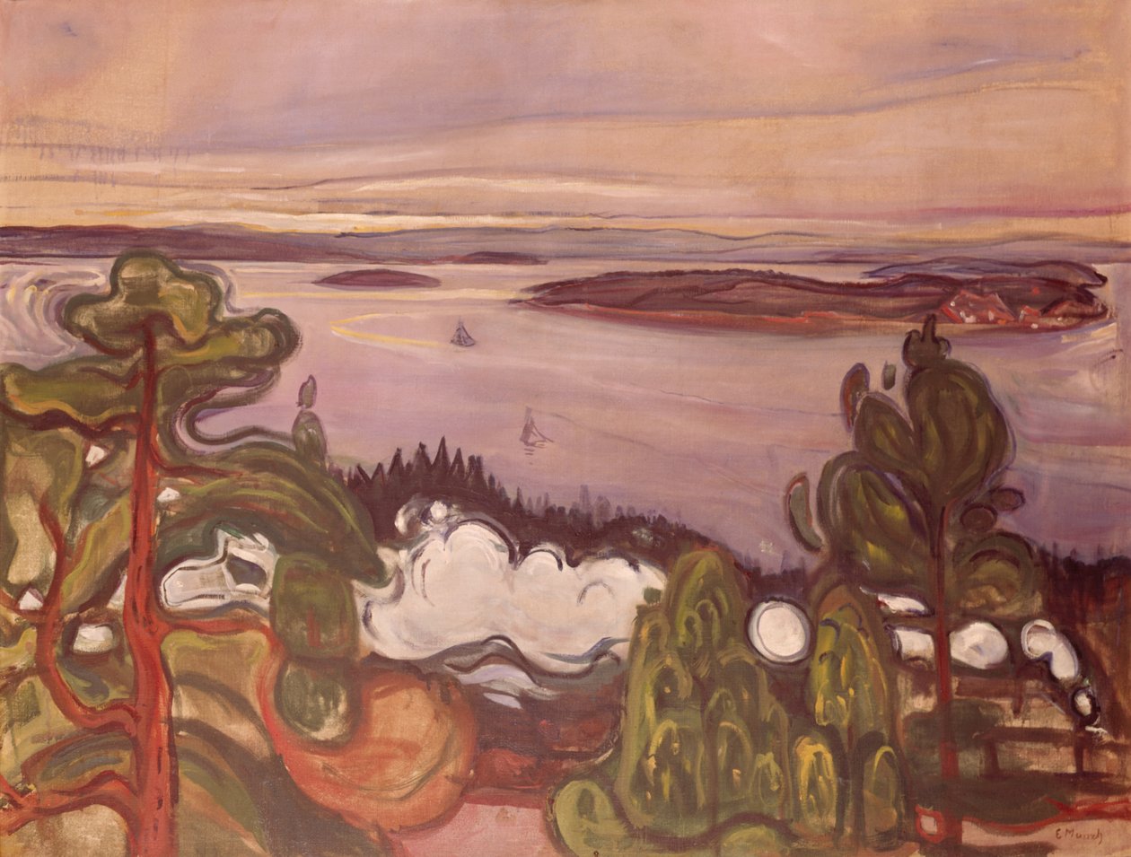 Røg fra tog af Edvard Munch