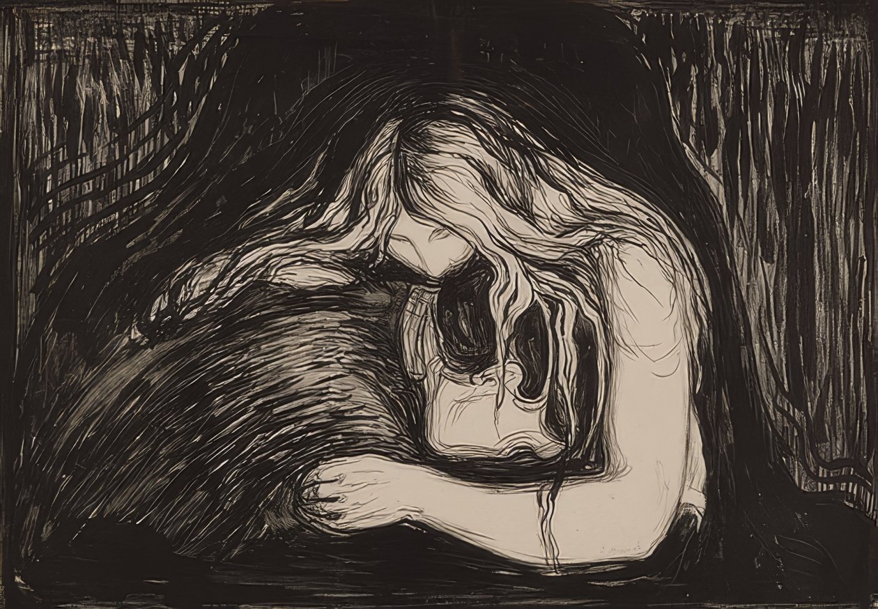 Vampyr II. 1895/1902 af Edvard Munch