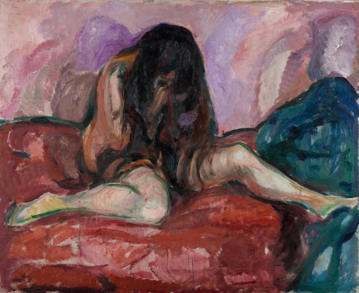 Grædende nøgen par Munch, Edvard (1863-1944). Olie på lærred, størrelse: 110x135 af Edvard Munch
