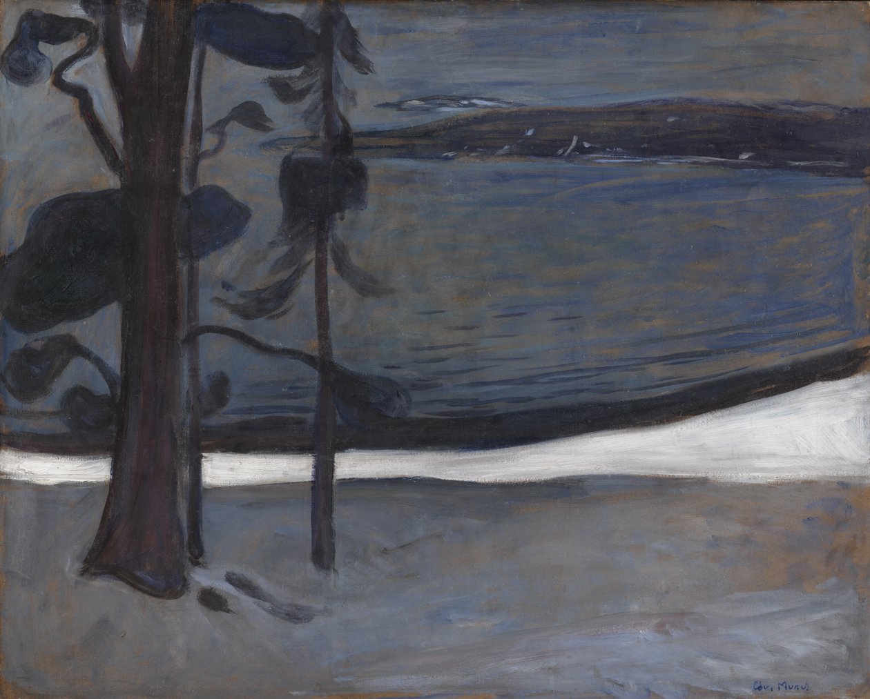 Vinter i Nordstrand af Edvard Munch