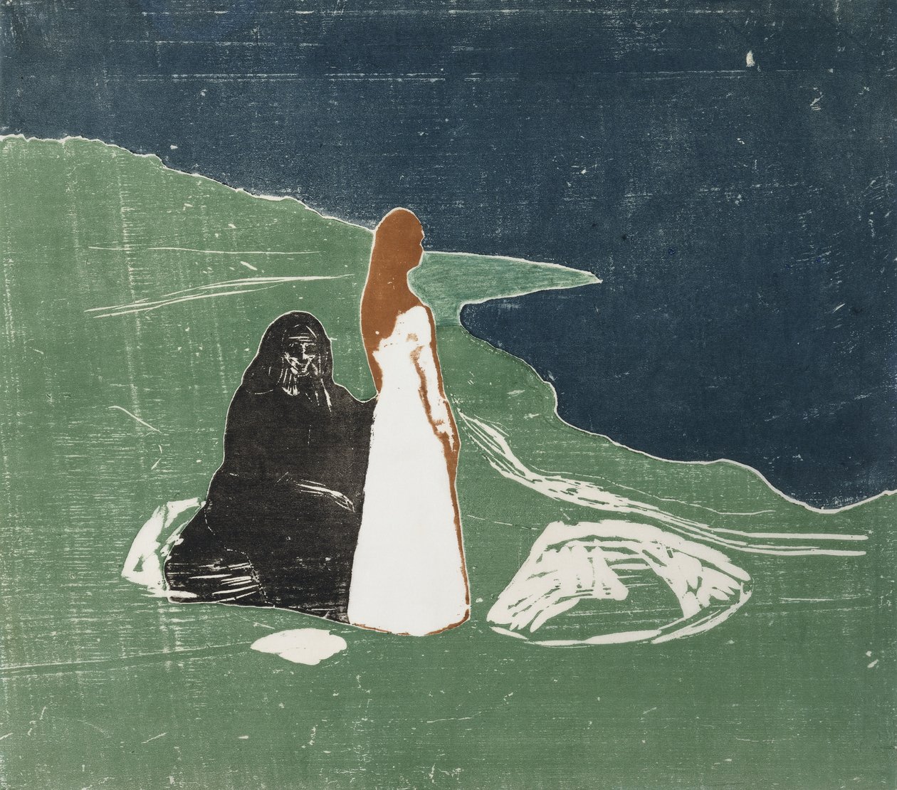 Kvinder ved kysten; kvinder ved kysten af Edvard Munch