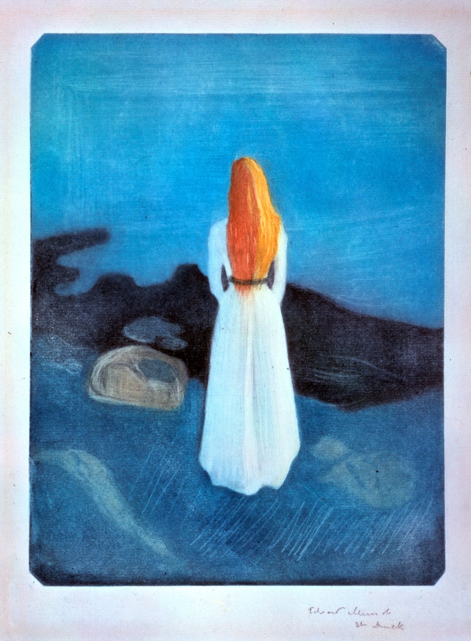 Ung kvinde ved kysten, 1896 af Edvard Munch