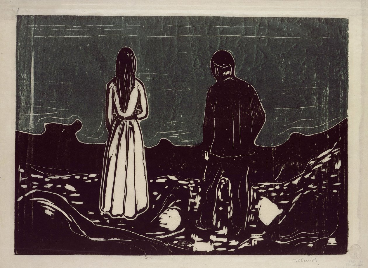 To mennesker (De ensomme) af Edvard Munch