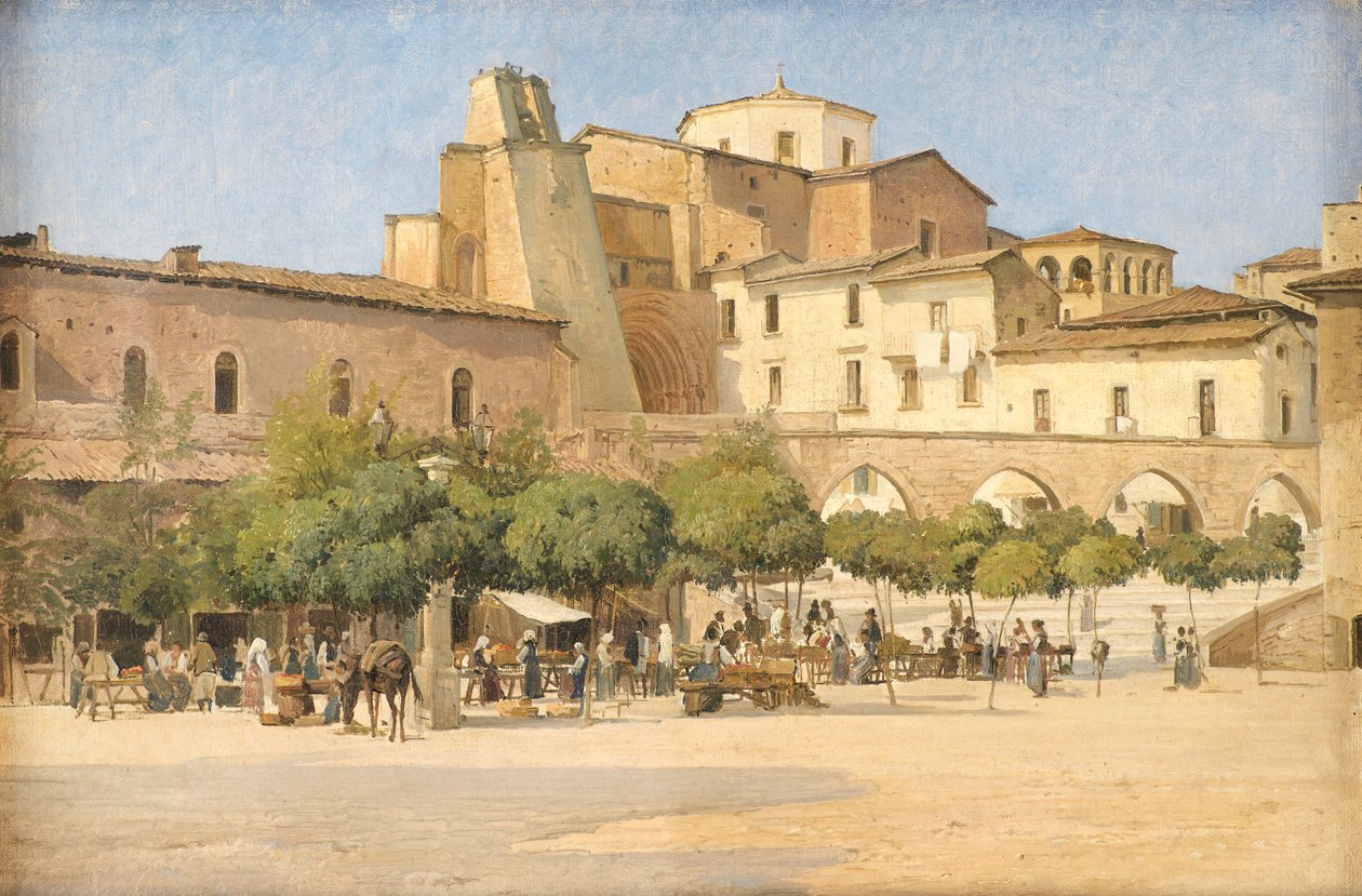 Torvet i Sulmona af Edvard Petersen