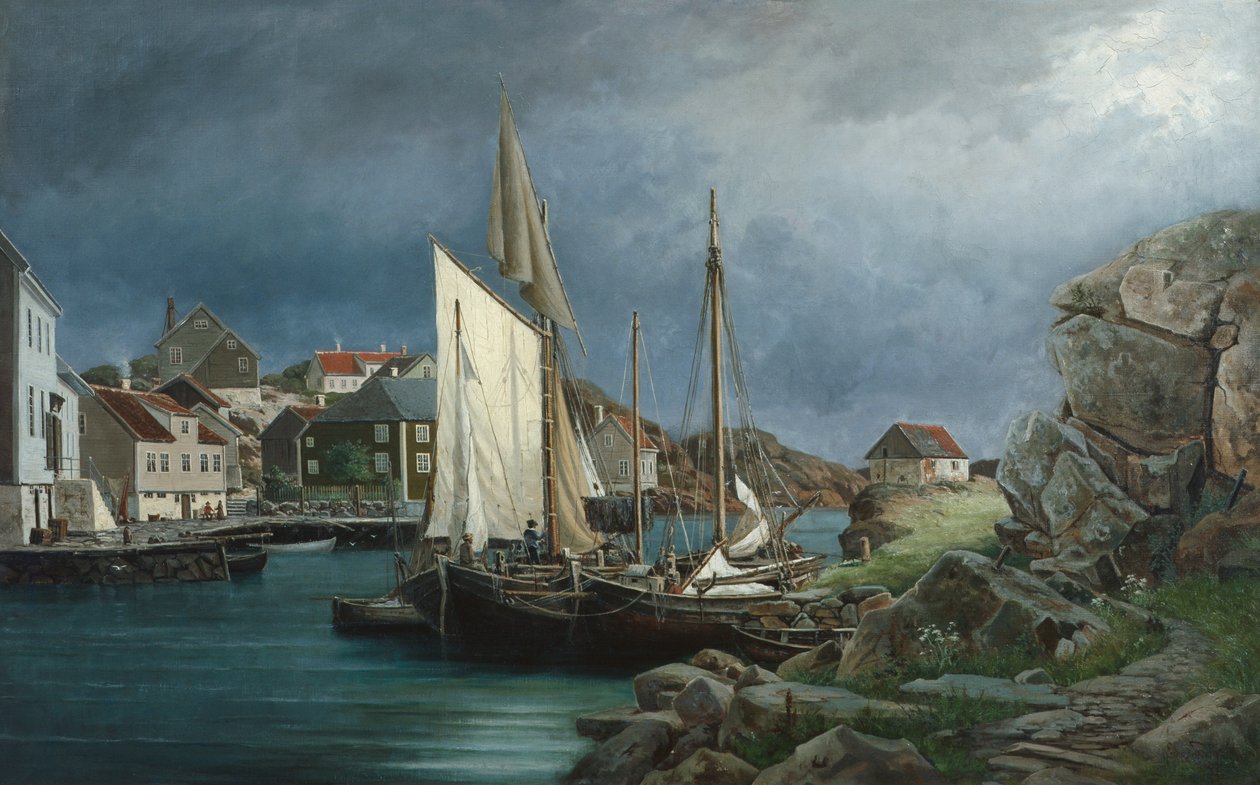 Fiskerby af Edvard Skari