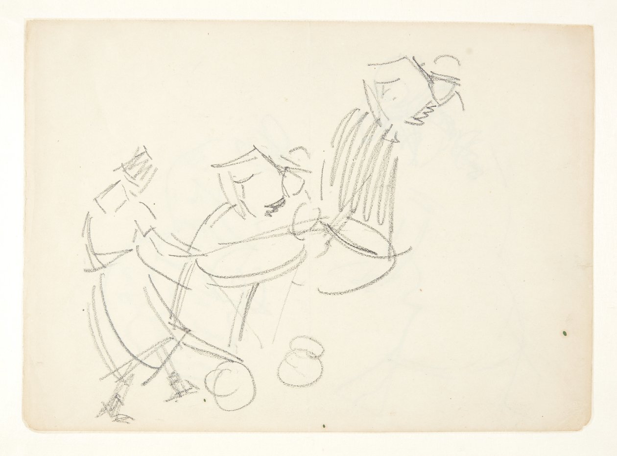 Figurstudie til Langelinie-billedet af Edvard Weie