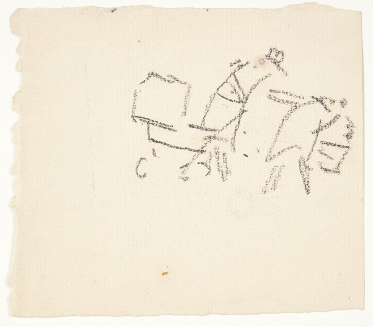 Figurstudier til Langelinje-billedet af Edvard Weie