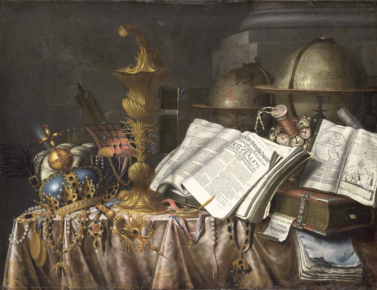 Vanitas Stilleben af Edwaert Collier