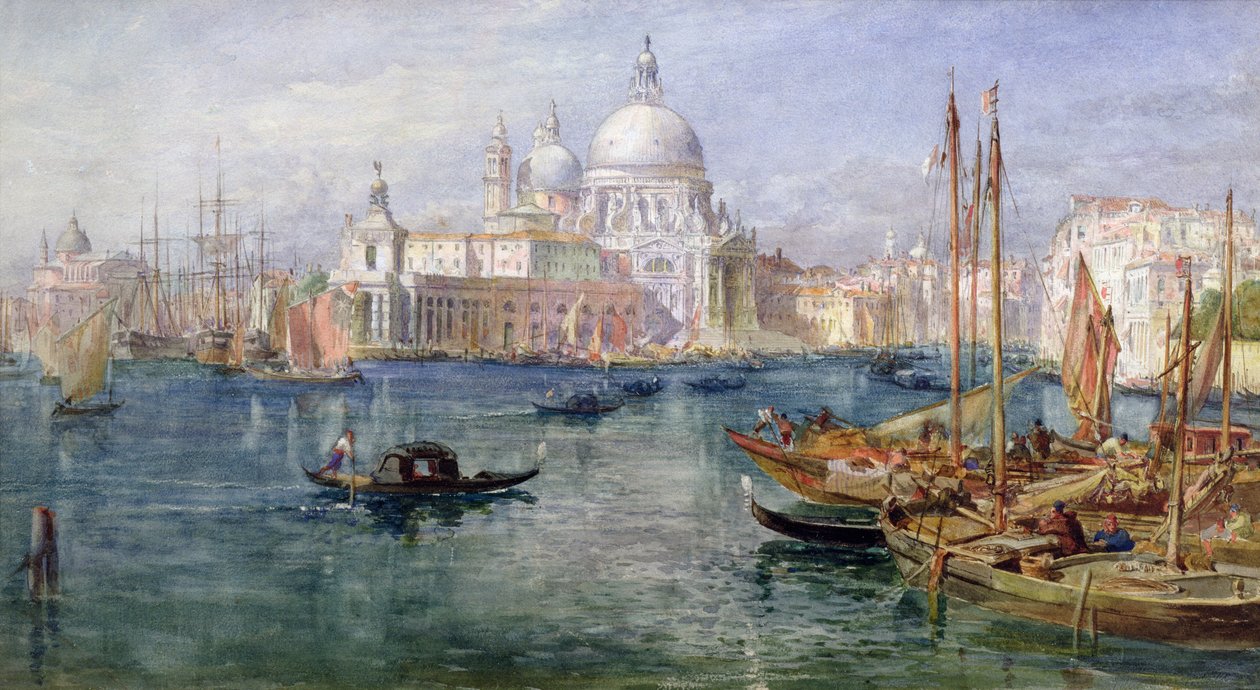 St. Maria della Salute, Venedig af Edward Angelo Goodall