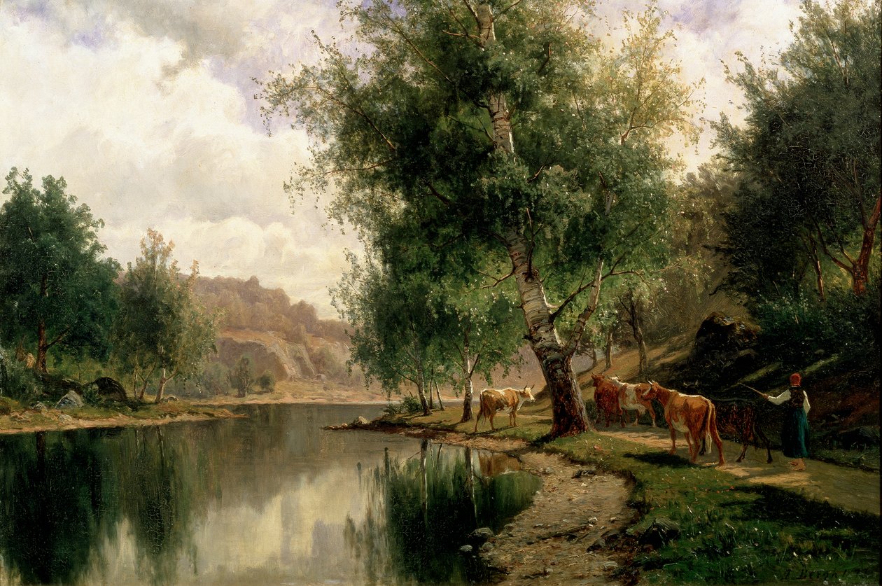 Sommerlandskab, 1877 af Edward Bergh
