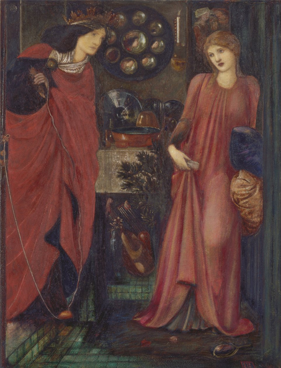 Fair Rosamund og dronning Eleanor af Edward Burne Jones