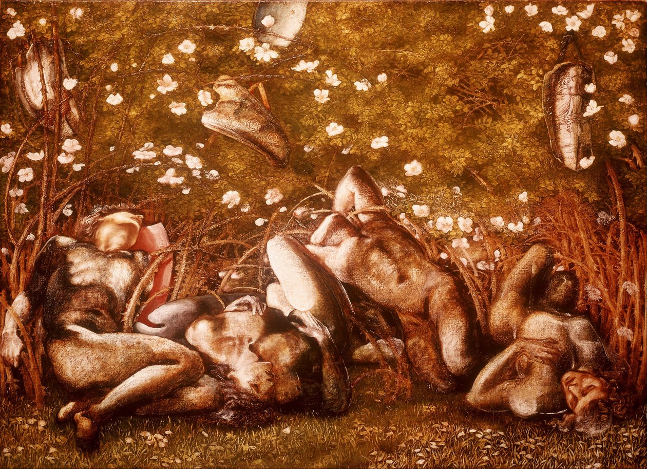 Studie for De sovende riddere af Edward Burne Jones