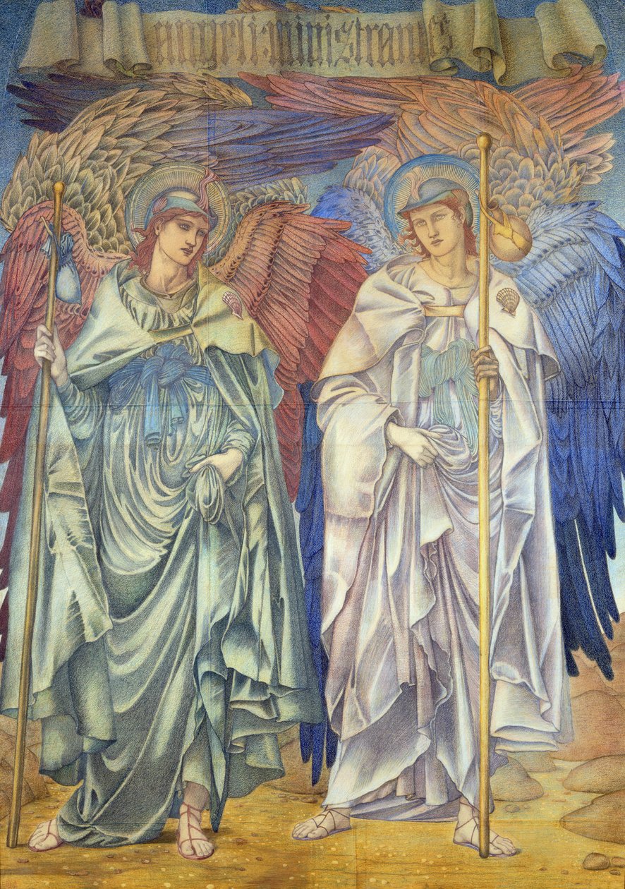 Angeli Ministrantes (design til et vindue i Salisbury Cathedral, også til gobeliner) af Edward Burne Jones