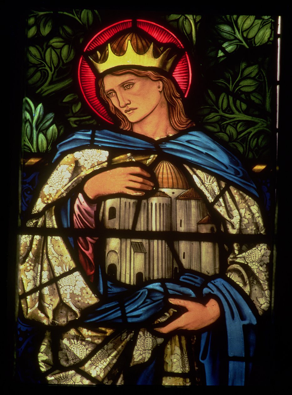 Kong Salomon holder templet, 1890 (farvet glas) af Edward Burne Jones