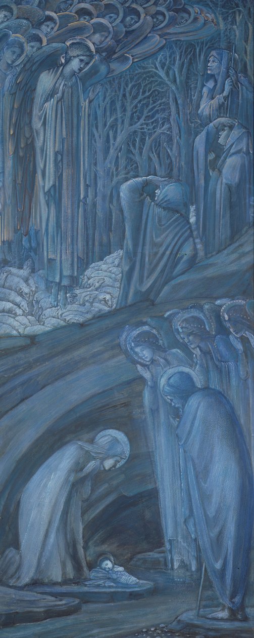 Fødselskirken, 1887 (gouache og guldfarve på papir) af Edward Burne Jones