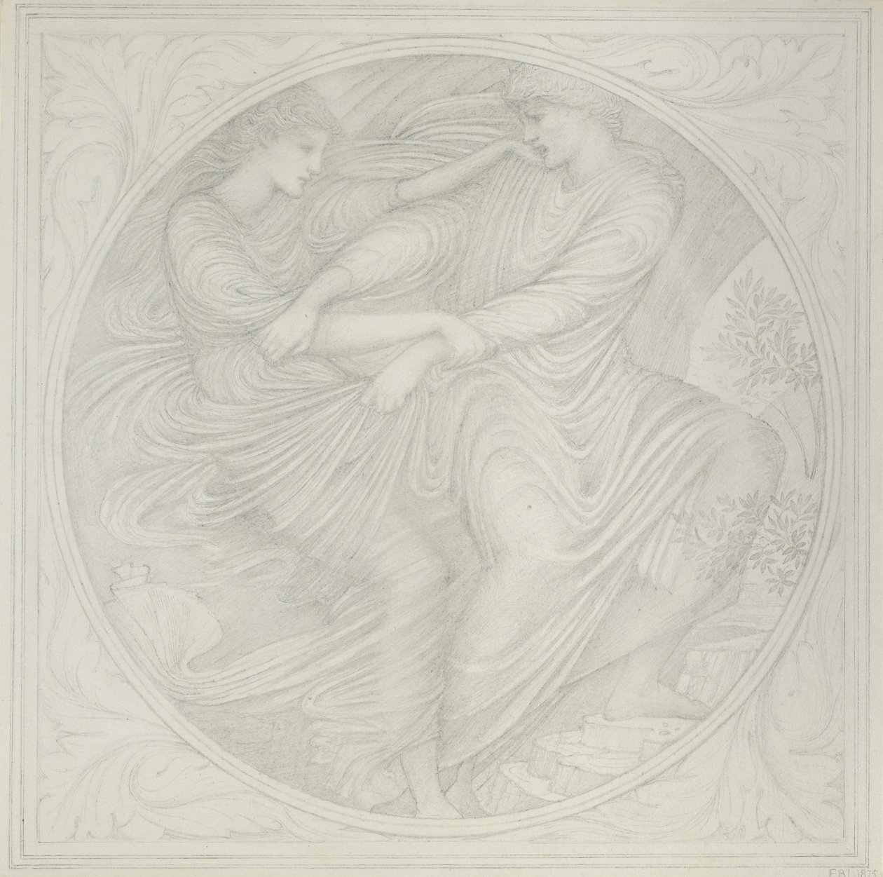 Orpheus ser tilbage, 1872-75 (grafit på papir) af Edward Burne Jones