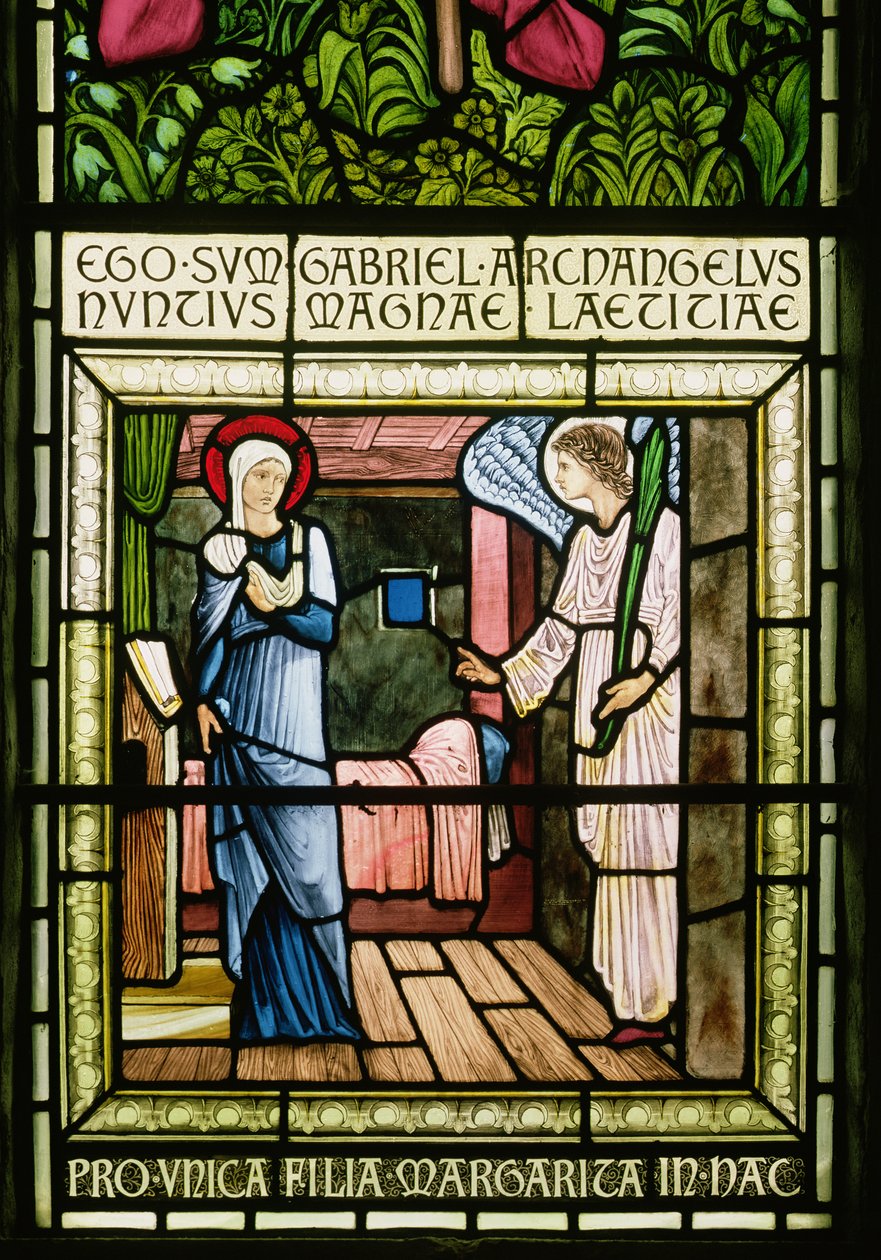 Bebudelsen (farvet glas) af Edward Burne Jones