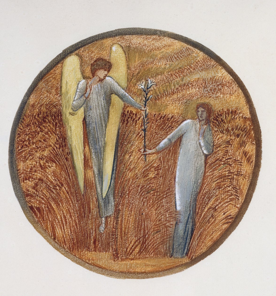 Blomsterbogen: VI. Flower of God, 1905 (litho med gouache på papir) af Edward Burne Jones
