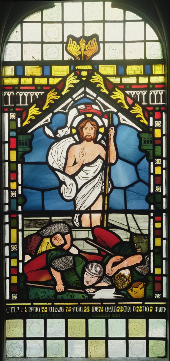 Opstandelsen, 1861 (glasmaleri) af Edward Burne Jones