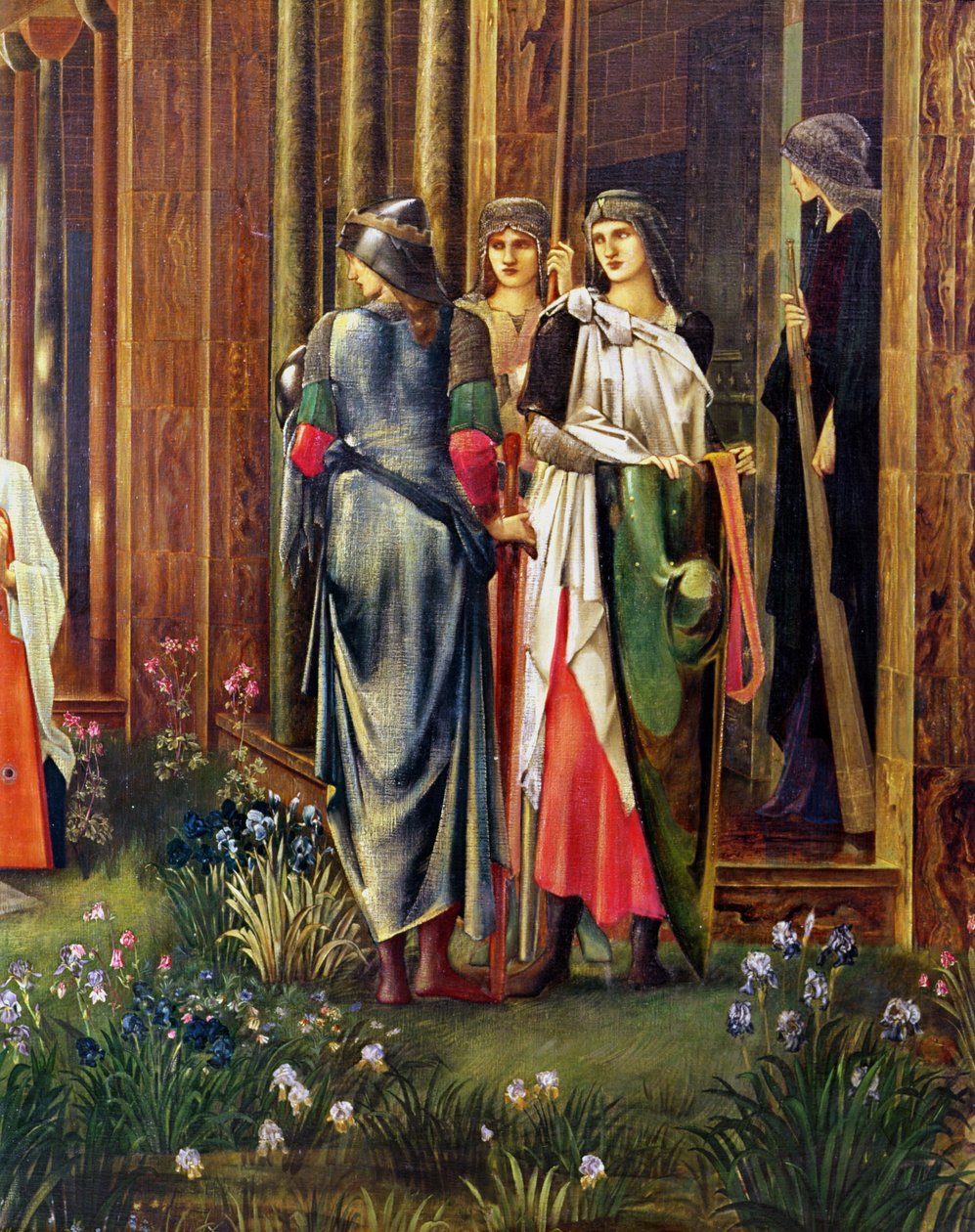 Kong Arthurs søvn i Avalon 1881-98 (detaljer) af Edward Burne Jones