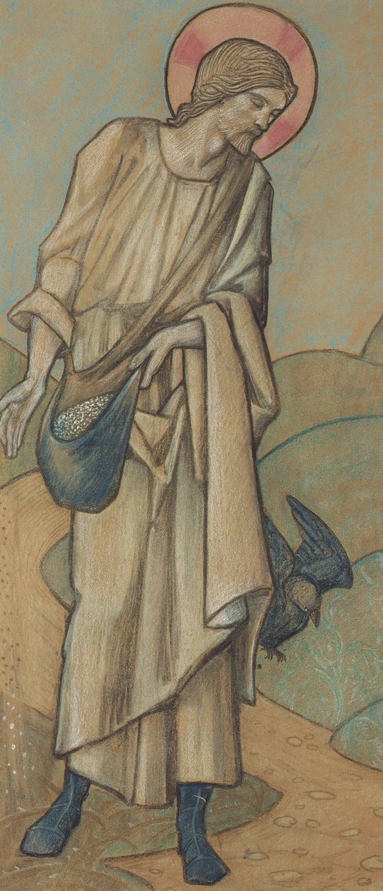 Såmanden (farvet kridt på papir) (par til 356958) af Edward Burne Jones