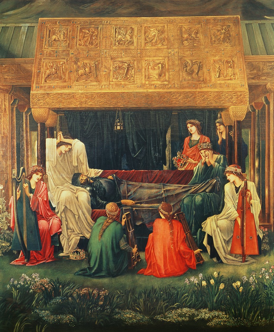 Arthurs sidste søvn i Avalon, 1881-98 af Edward Burne Jones
