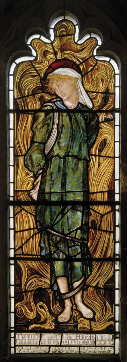 Abednigo, The Fiery Furnace, West Window, 1870 af Edward Burne Jones
