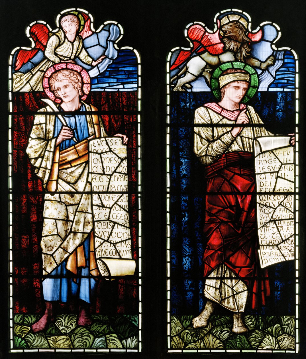 Ashton Under Lyne, Albion Congregational Church, Morris & Co., Edward Burne-Jones, St. John, 1896 af Edward Burne Jones