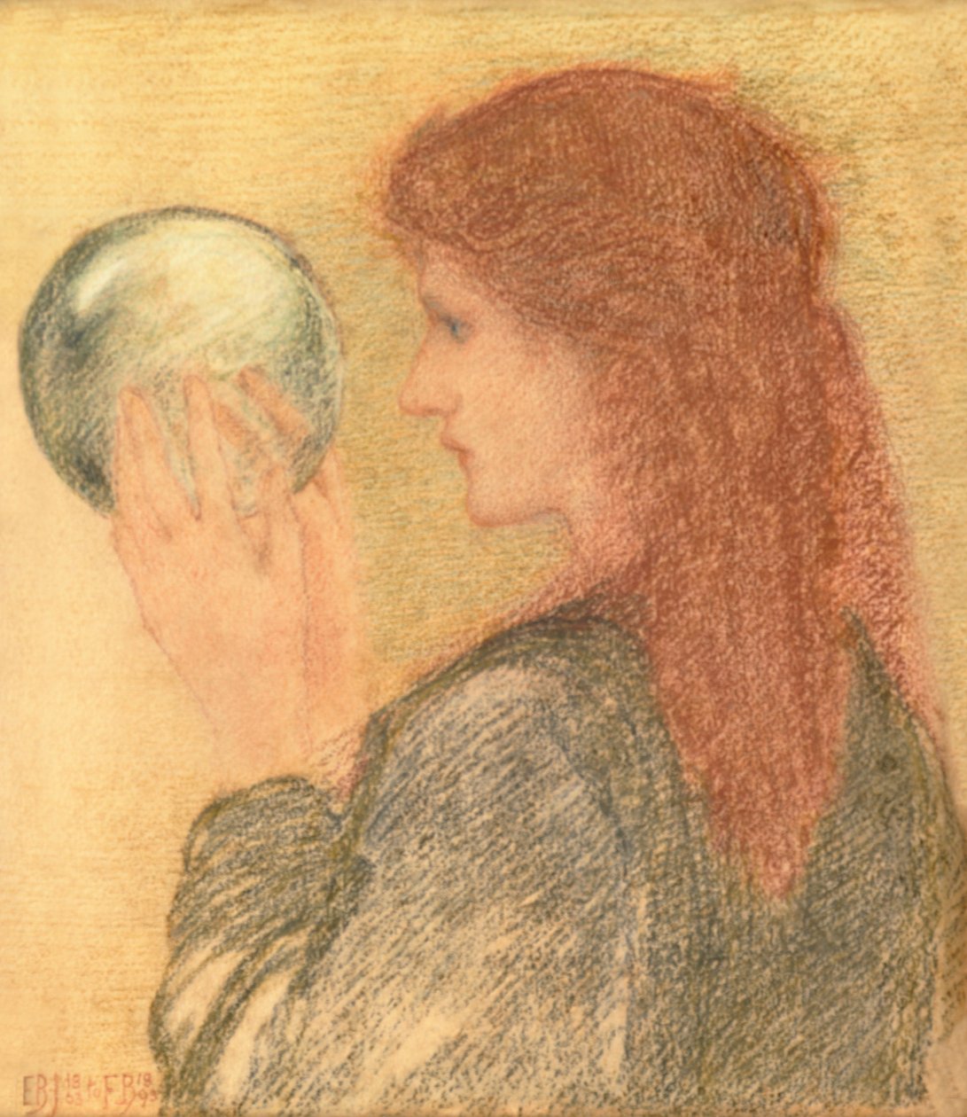 Astrologi, 1893 (pastel på papir) af Edward Burne Jones