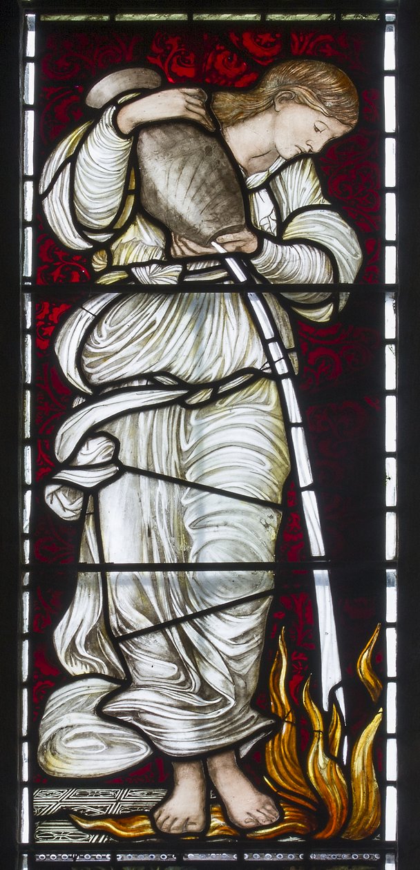 Cambridge, Jesus College Chapel, Morris & Co., Edward Burne-Jones, Temperance, 1875 af Edward Burne Jones