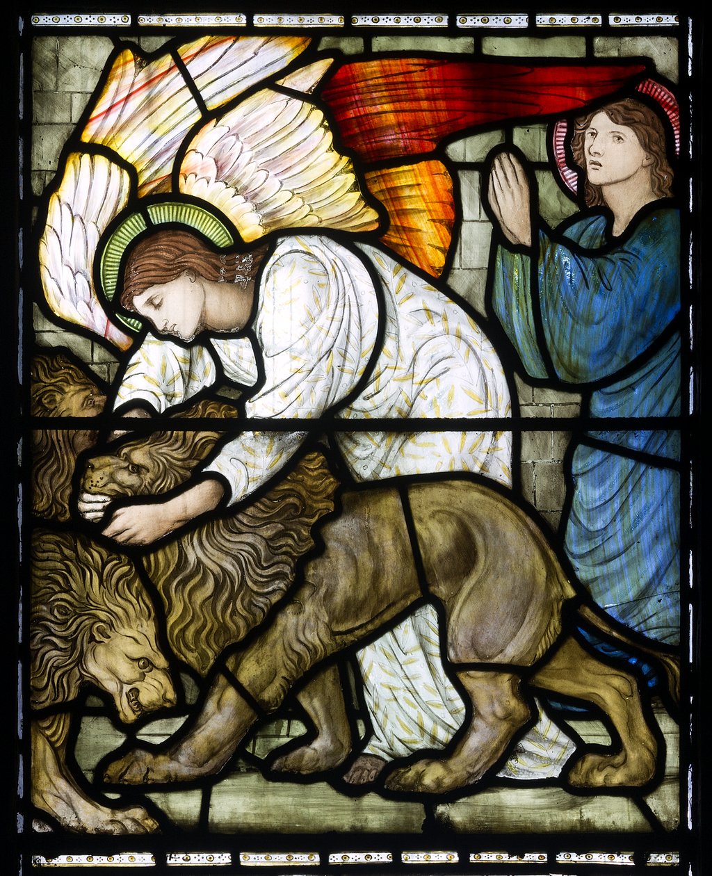 Daniel i løvehulen, 1879 af Edward Burne Jones