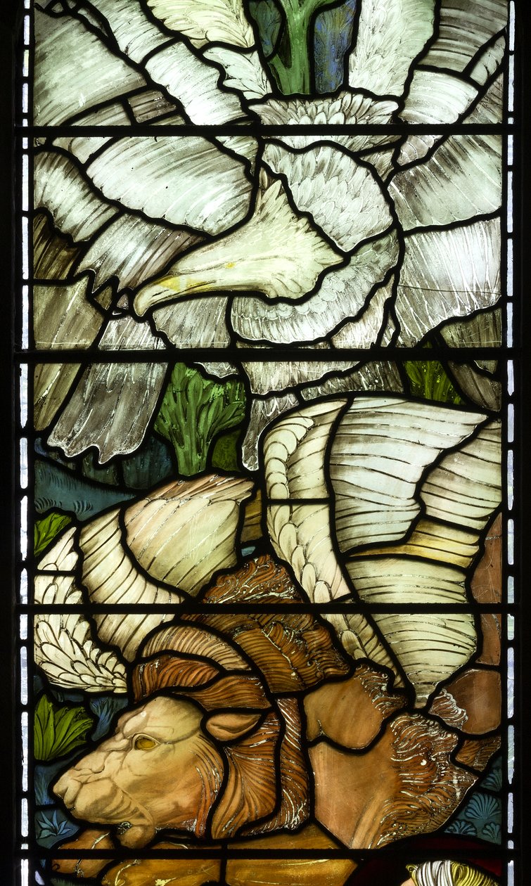 Eagle & Lion detalje, Rivers of Paradise, 1875 af Edward Burne Jones