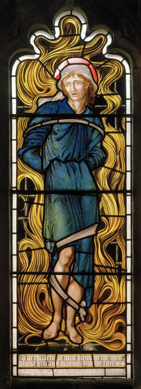 Meshach, The Fiery Furnace, West Window, 1870 af Edward Burne Jones