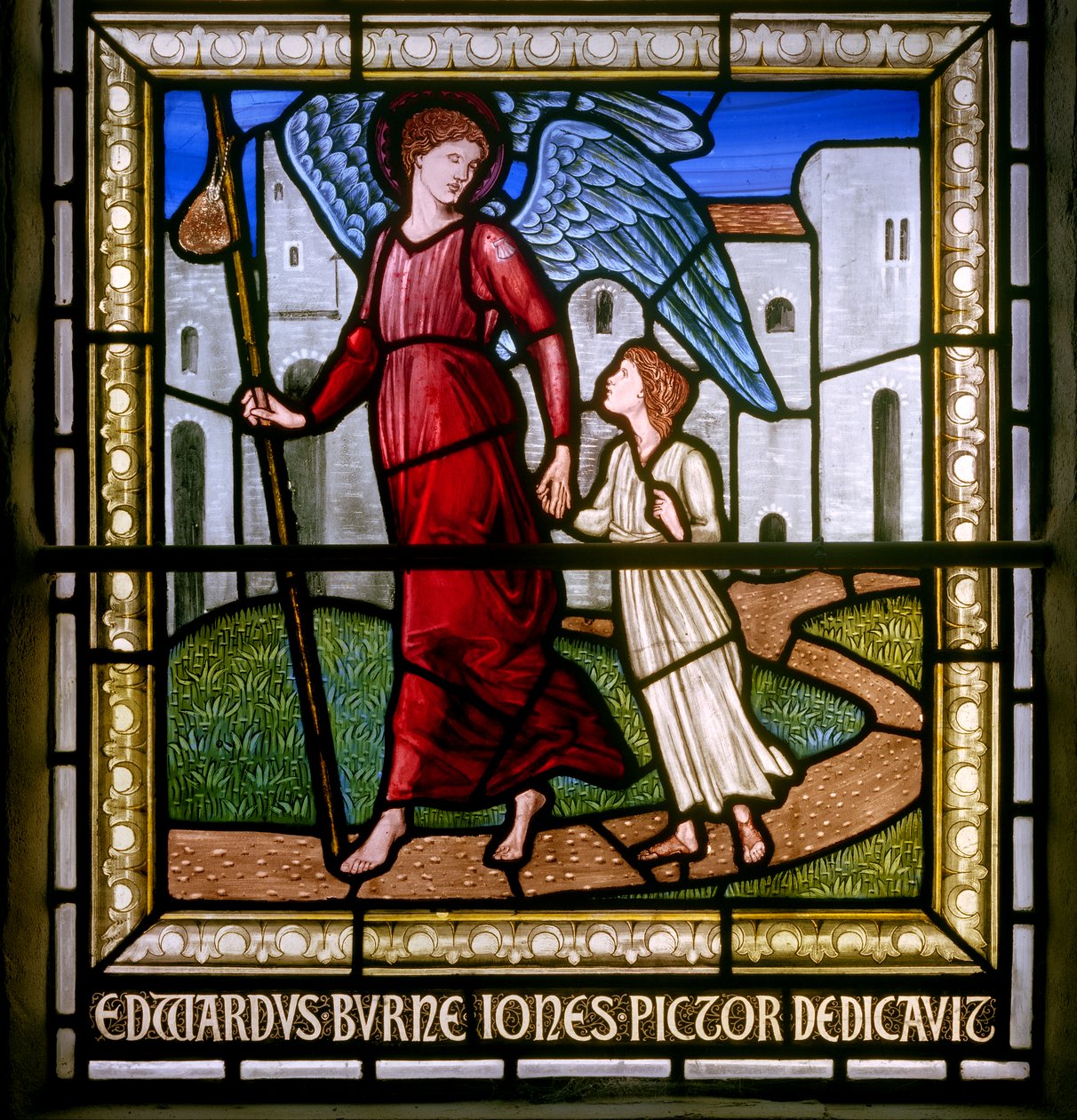 Rottingdean, St. Margaret, Morris & Co., Edward Burne-Jones, skytsengel, 1893 af Edward Burne Jones