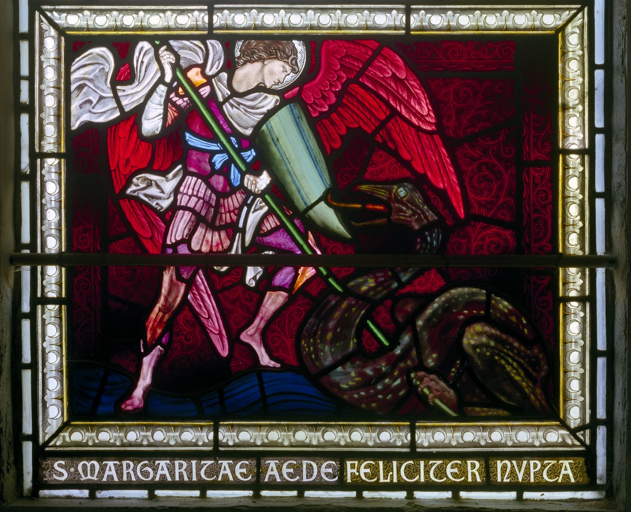 Rottingdean, St. Margaret, Morris & Co., Edward Burne-Jones, St. Michael Slaying The Dragon, 1893 af Edward Burne Jones