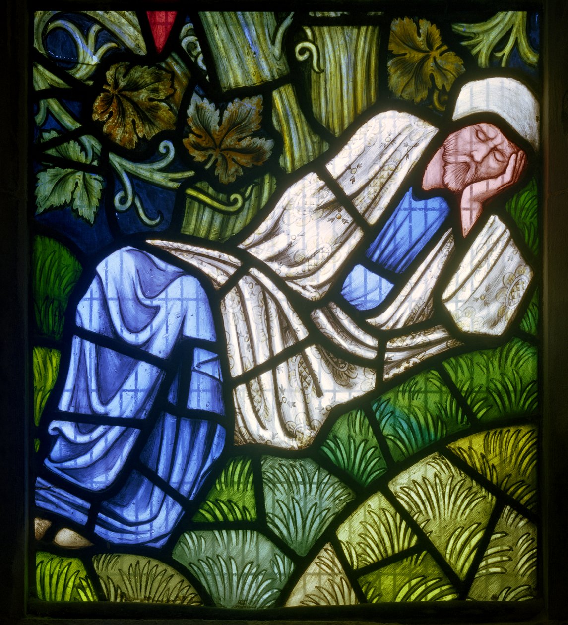 Rottingdean, St. Margaret, Morris & Co., Edward Burne-Jones, The Tree Of Jesse, Burne-Jones Selvportræt, 1897 af Edward Burne Jones