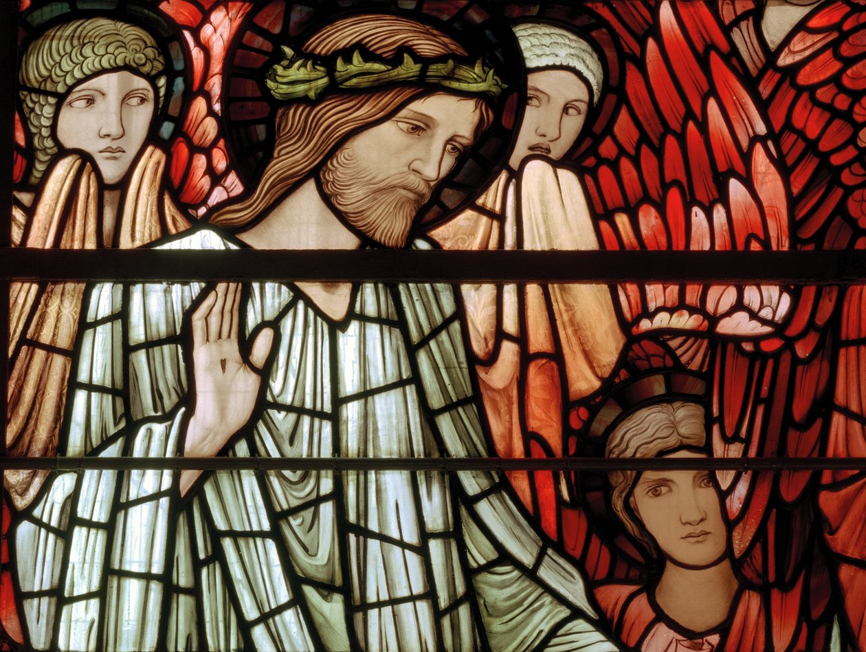 The Last Judgment Window, detalje, Kristus i majestæt, 1897 af Edward Burne Jones