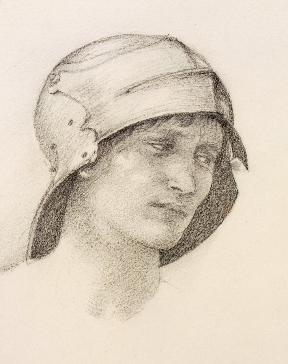 Kvinde i hat, detalje fra en skitsebog af Edward Burne Jones