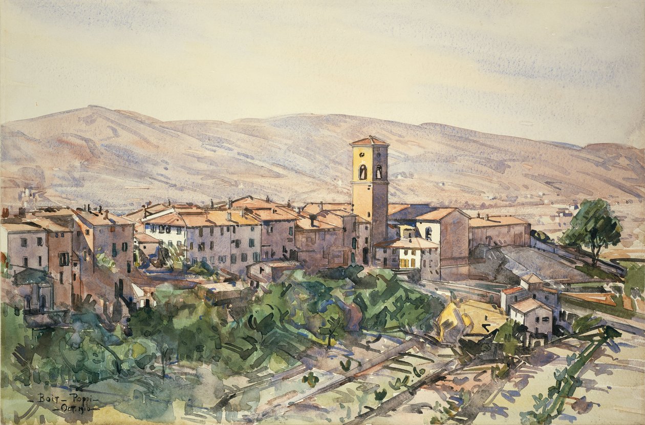 Poppi i Casentino, Toscana af Edward Darley Boit