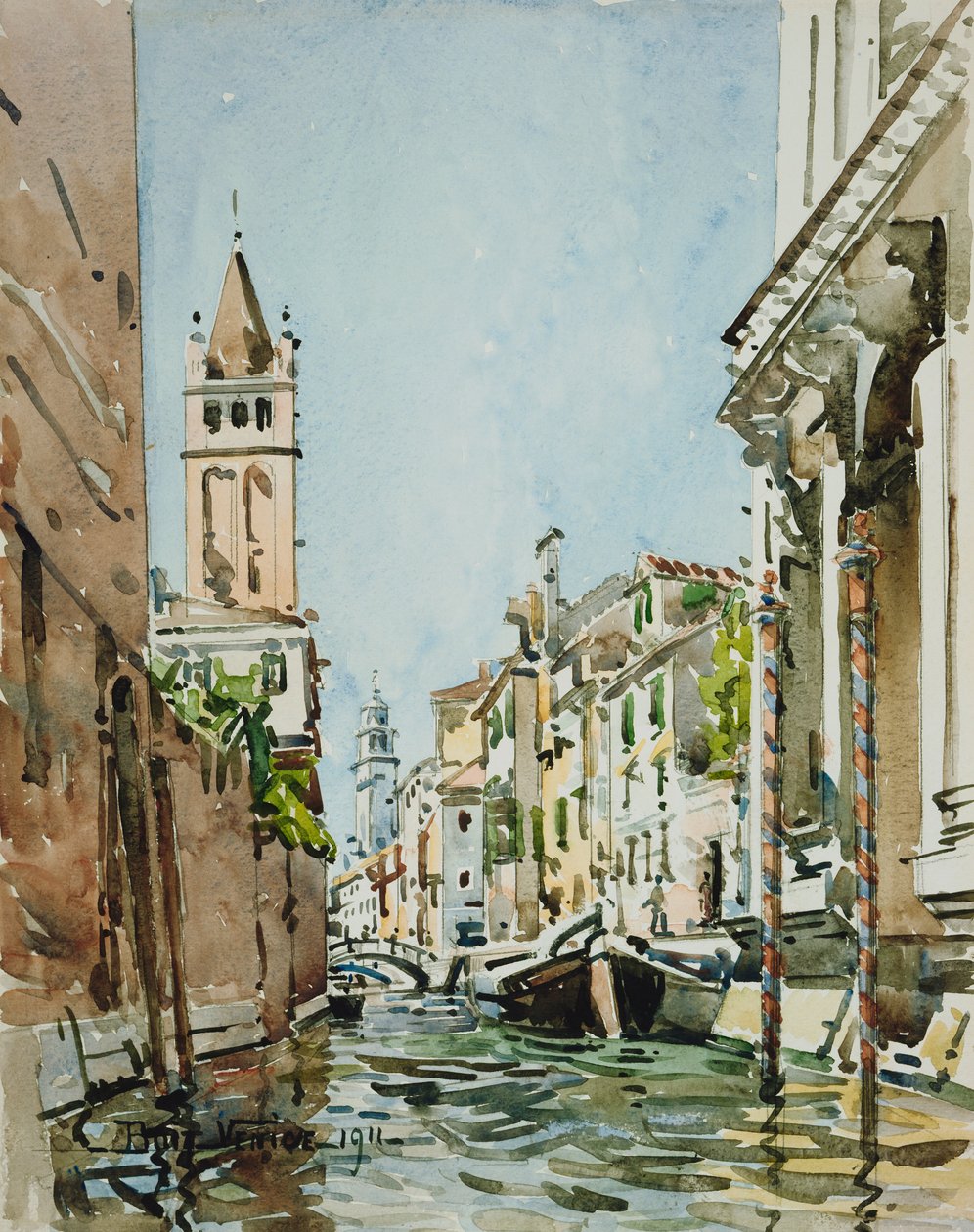 Rio di San Barnaba, Venedig af Edward Darley Boit